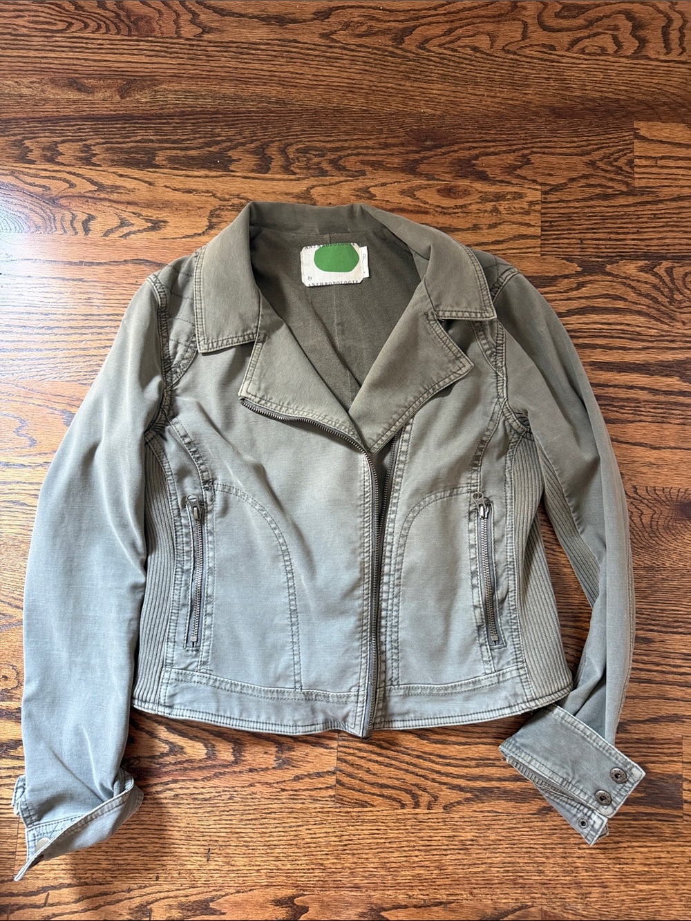 Anthropologie Olive Utility Moto Jacket